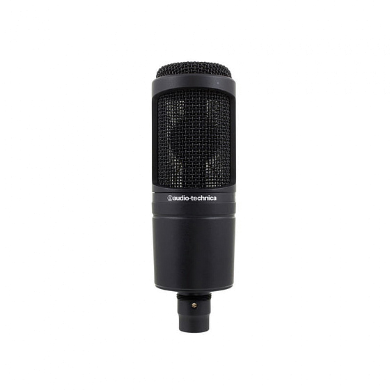 Audio-Technica AT2020 - кардиоидный конденсаторный микрофон. Подходит для записи речи, вокала, подкастов, полевой записи, закадрового сопровождения и др.